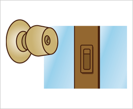 ドアロック・玄関などの引戸鍵取替