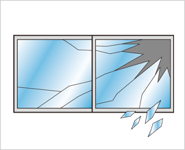 ガラス割れ替え